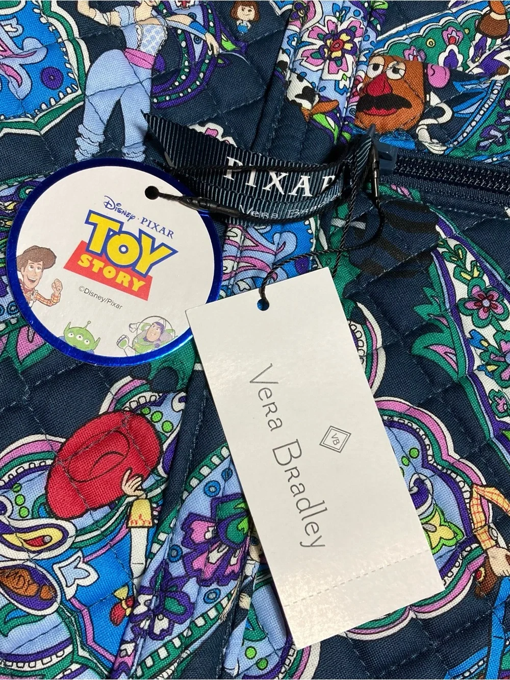 Vera Bradley Limited Edition Disney Pixar Toy Story Quilted Tote Bag Andy's Room
